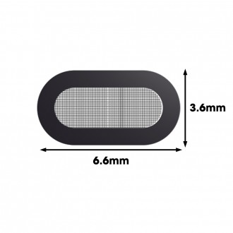 Пылезащитная сетка-фильтр для наушников и гарнитур стальная овальная 6.6 x 3.6 м. . фото 6