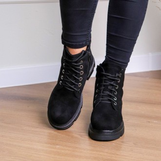 Женские ботинки черные Duncan 3283 Ботинки женские выполнены из искусственной за. . фото 3