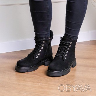 Женские ботинки черные Duncan 3283 Ботинки женские выполнены из искусственной за. . фото 1
