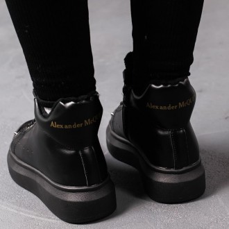 Женские ботинки черные Ella 3404 Ботинки женские выполнены из искусственной кожи. . фото 5