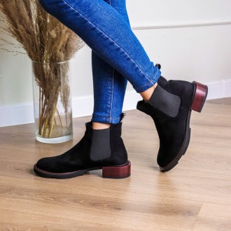 Женские ботинки черные Fiona 3252 Ботинки женские выполнены из искусственной зам. . фото 4