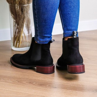 Женские ботинки черные Fiona 3252 Ботинки женские выполнены из искусственной зам. . фото 5