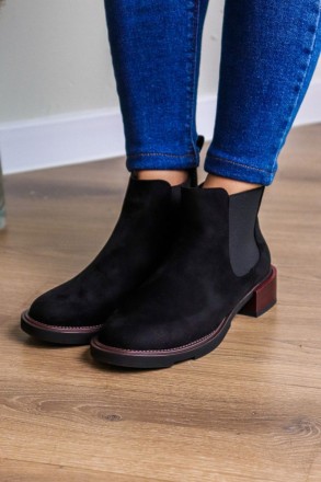 Женские ботинки черные Fiona 3252 Ботинки женские выполнены из искусственной зам. . фото 10