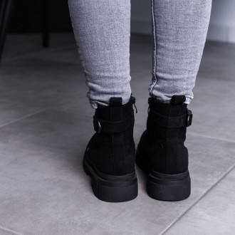 Женские ботинки черные Gunpowder 3455 Ботинки женские выполнены из искусственной. . фото 8