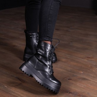 Женские ботинки черные Hera 3357 Ботинки женские выполнены из исскусственной кож. . фото 9