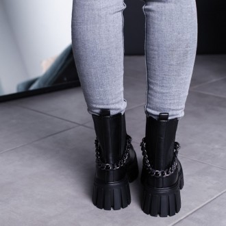Женские ботинки черные Leith 3463 Ботинки женские выполнены из искусственной кож. . фото 7