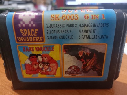 Сборник игр для SEGA 6 in 1 sk-6003
1.Jurassic Park 2
2.Lotus II
3.Bare Knuckle . . фото 2