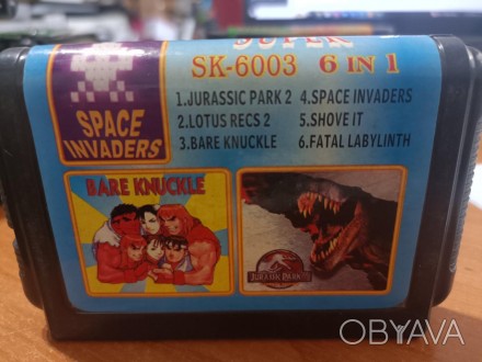 Сборник игр для SEGA 6 in 1 sk-6003
1.Jurassic Park 2
2.Lotus II
3.Bare Knuckle . . фото 1
