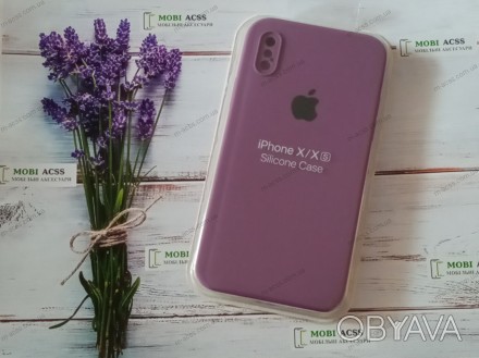 
Силиконовый чехол iPhone XS с микрофиброй, матовый, фиолетового цвета: преимуще. . фото 1