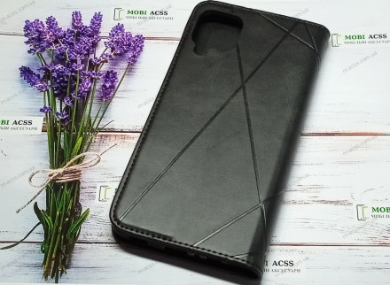 
Чехол книга кожаная для Samsung Galaxy M22 Business Leather черного цвета - это. . фото 4