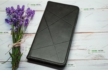 
Чехол книга кожаная для Samsung Galaxy M22 Business Leather черного цвета - это. . фото 2
