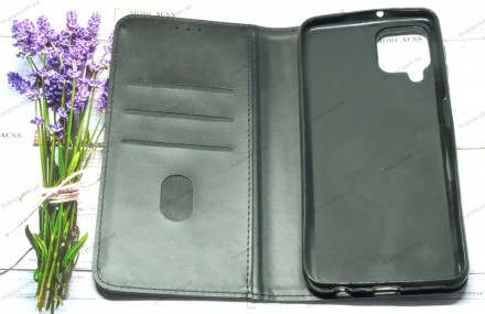 
Чехол книга кожаная для Samsung Galaxy M22 Business Leather черного цвета - это. . фото 3