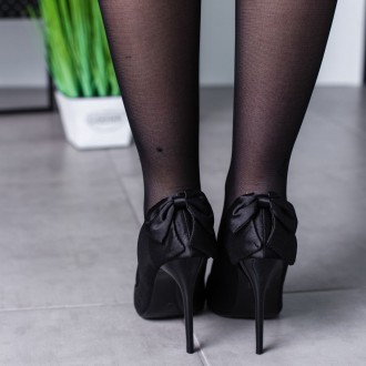 Женские туфли черные Slew 3449 Туфли женские выполнены из текстиля. Модель аккур. . фото 8