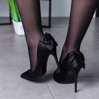 Женские туфли черные Slew 3449 Туфли женские выполнены из текстиля. Модель аккур. . фото 9