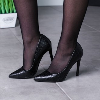 Женские туфли черные Sly 3450 Туфли женские выполнены из искусственной кожи. Мод. . фото 2