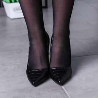 Женские туфли черные Sly 3450 Туфли женские выполнены из искусственной кожи. Мод. . фото 7