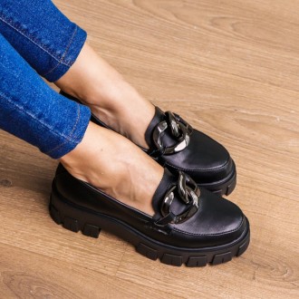 Женские туфли черные Vizier 3271 Туфли женские выполнены из искусственной кожи. . . фото 5