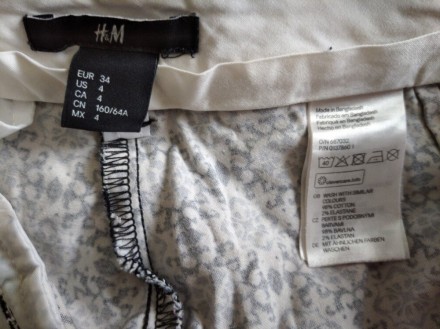 Женские хлопковые штаны брюки ,р.34, H&M, Бангладеш .
Цвет - беж,черный, от. . фото 3