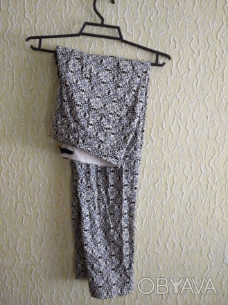 Женские хлопковые штаны брюки ,р.34, H&M, Бангладеш .
Цвет - беж,черный, от. . фото 1