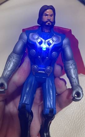 Набор героев "Супергерои", фигурка 16 см, светится, на батарейках, подвижные дет. . фото 6