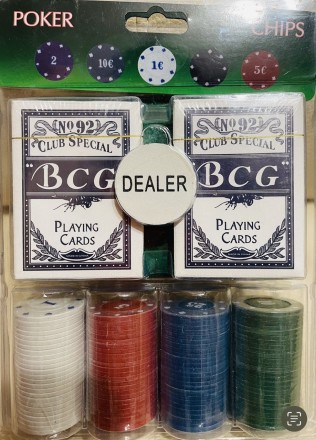 Настольная игра "Покер", покер, фишки 100 шт, карты (2 колоды), в чемоданчике, в. . фото 2
