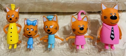 Набор героев "Три Кота и Кошечка" 5 штук в коробке 31*13.5*5.5 см. . фото 2