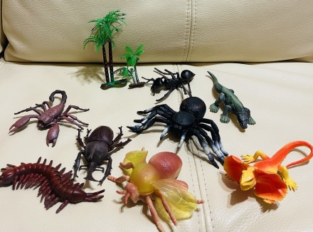 Животные "Насекомые, ящерицы" , насекомые, ящерицы, растения, 8 штук в пакете 38. . фото 2