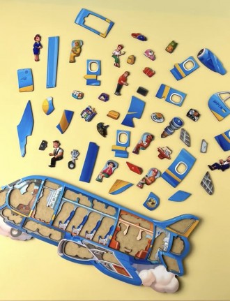 Деревянная рамка-вкладка "Самолет" Развивающая игра для ребенка
Играя с этим паз. . фото 9