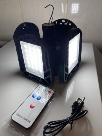 Лампа, фонарь для кемпинга на солнечной батарее с зарядкой от USB, фонарь аварий. . фото 5