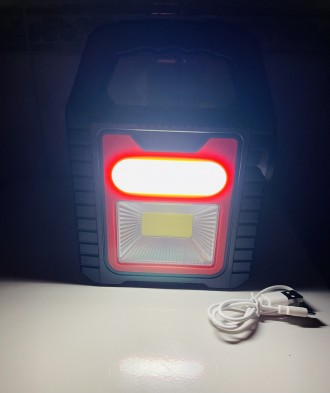 Перезаряжаемый портативный фонарь с зарядкой от солнца и от USB
3 режима освещен. . фото 5