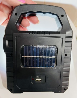 Перезаряжаемый портативный фонарь с зарядкой от солнца и от USB
3 режима освещен. . фото 6
