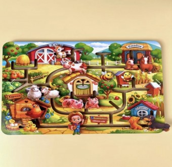 
Деревянная игра для детей Лабиринт "Ферма"
Каждый день малыш знакомится с новым. . фото 8