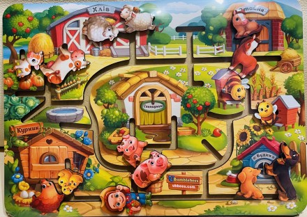 
Деревянная игра для детей Лабиринт "Ферма"
Каждый день малыш знакомится с новым. . фото 2