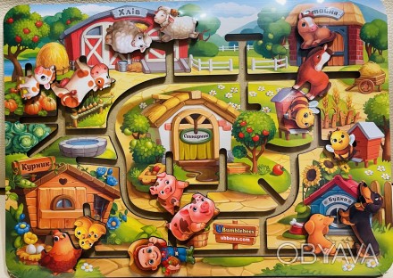 
Деревянная игра для детей Лабиринт "Ферма"
Каждый день малыш знакомится с новым. . фото 1