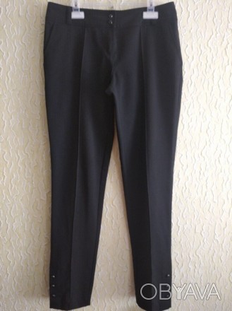 Женские черные классические штаны брюки, р.36.
ПОТ 37 см.
Высота посадки перед. . фото 1