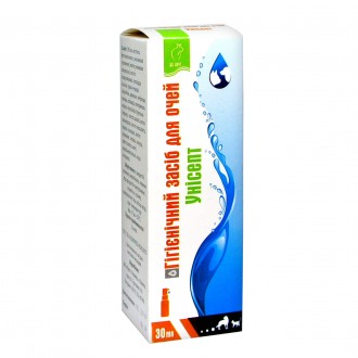 
Гігієнічний засіб для очей «Унісепт» є прозорою рідиною світлого кольору зі сла. . фото 3