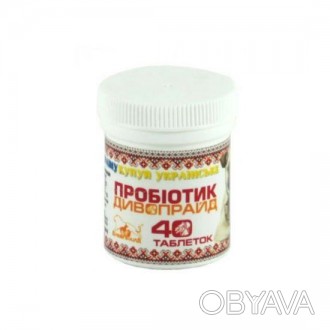Дивопрайд Пробіотик(№40). . фото 1 Пробіотик Дивопрайд для котів і собак 40 таблеток
Опис:
Таблетки плоско-циліндри. . фото 1