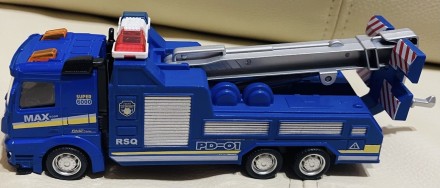Машина металлическая “Полиция" , инерционная, резиновые колеса, в коробке 25*11.. . фото 4