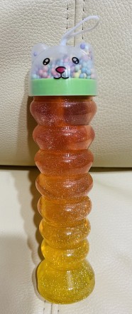 Лизуни/ Slime Склянка "Панда/ Котик", баночка 21 см, желейний, 2 кольори, двокол. . фото 4