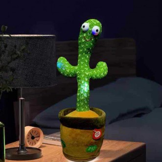 
Танцующий кактус с подсветкой – новая музыкальная говорящая игрушка для в. . фото 12