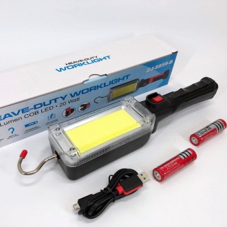 Надежная светодиодная лампа с питанием от двух аккумуляторных батарей 18650 неза. . фото 3