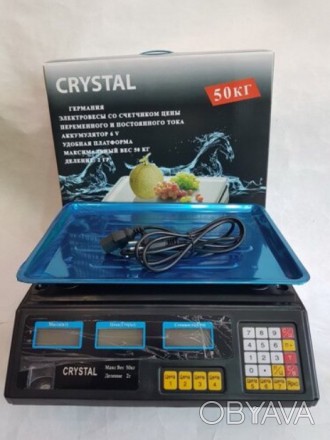 Торговые Весы электронные с калькулятором Crystal 50 kg 6V
Предназначены для взв. . фото 1