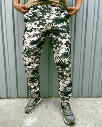 
Легкі штани із міцної тканини військового зразка.- Матеріал: поліестер високої . . фото 13