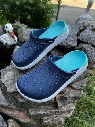 Крокси сабо чоловічі сині силіконові
Крокси - це взуття з відкритою п'ятою, виго. . фото 6