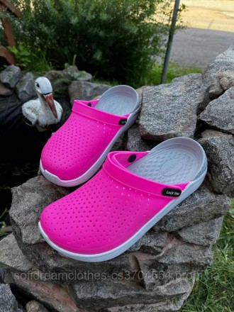 Крокси Crocs сабо жіночі малинові силіконові
 
Крокси - це взуття з відкритою п'. . фото 2