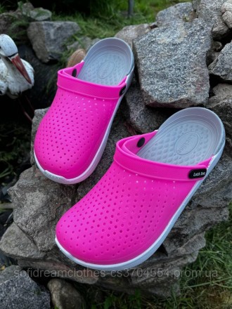 Крокси Crocs сабо жіночі малинові силіконові
 
Крокси - це взуття з відкритою п'. . фото 5