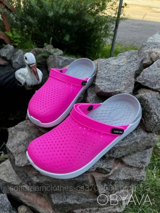 Крокси Crocs сабо жіночі малинові силіконові
 
Крокси - це взуття з відкритою п'. . фото 1