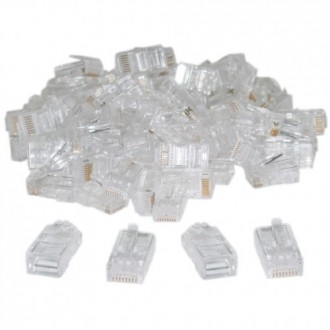 Коннектор 100шт RJ45 8P8C Cat5 Cat5e Cat6 RJ45. Киев. фото 1 Коннектор 100шт RJ45 8P8C Cat5 Cat5e Cat6 RJ45. Киев. фото 1