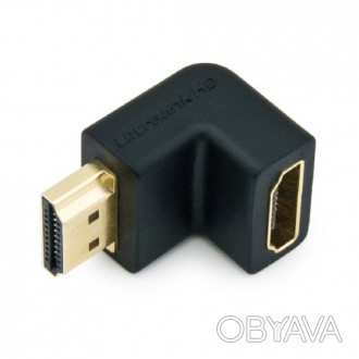 
	Кутовий HDMI (тип A) адаптер для підключення кабелю у важкодоступних місцях
	П. . фото 1