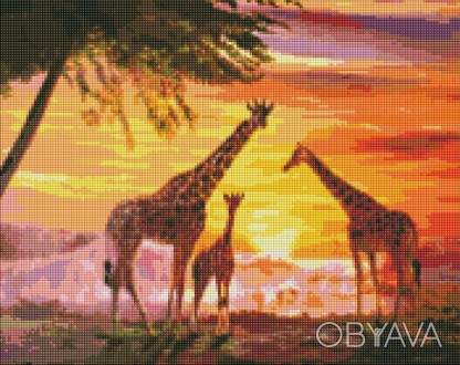 Набор с алмазной мозаикой "Семья жирафов" 40х50см AMO7327 AMO7327 ish 
Отправка . . фото 1